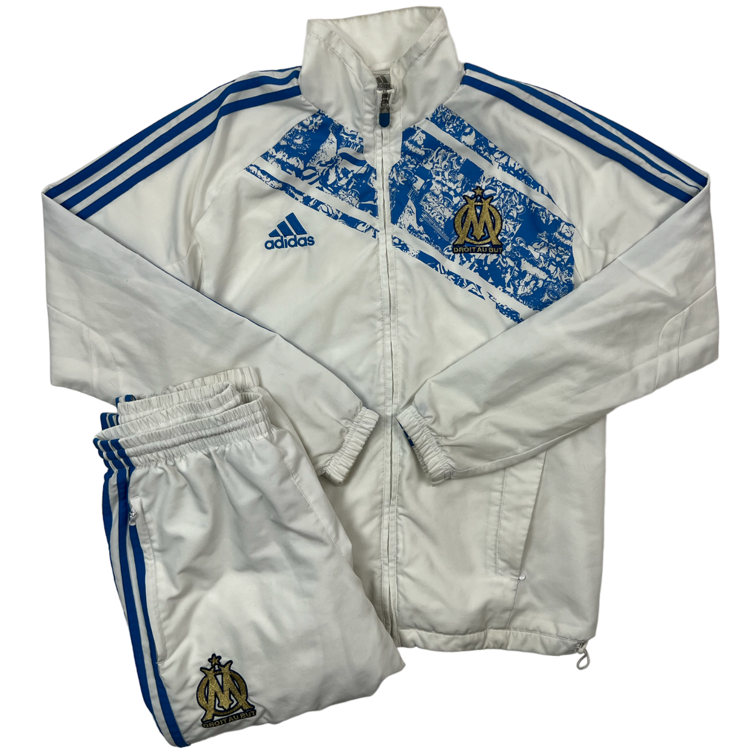 ranura Río Paraná Ordinario Adidas Olympique de Marseille Tracksuit (White/Blue/Gold) – 2HA Basel