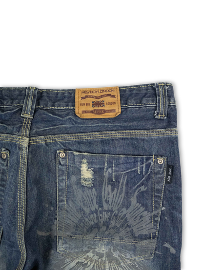 Japanese Washed Denim Jeans (36)