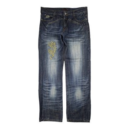 Japanese Washed Denim Jeans (36)