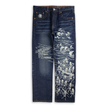 Japanese Washed Denim Jeans (M)