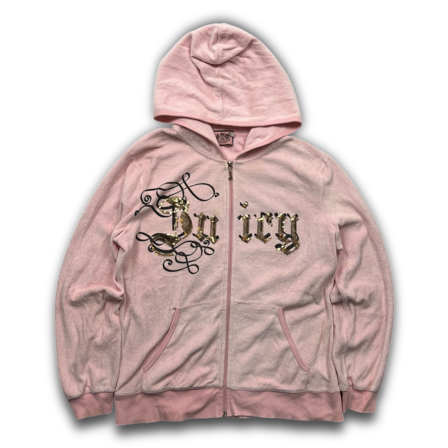 Juicy Couture Velour Zip Up (Womens L)